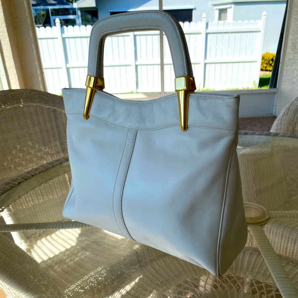 Susan Gail White Genuine Leather Tote 💼 👜 💼